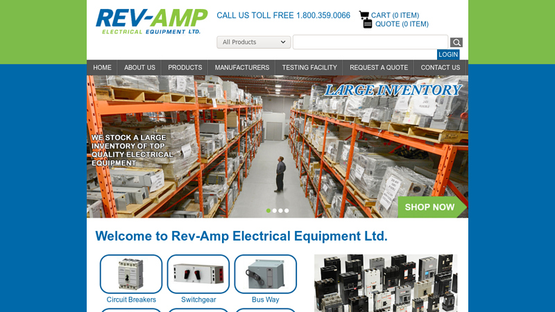 Rev-Amp Electrical Equipment Canada Mississauga Ontario - Home