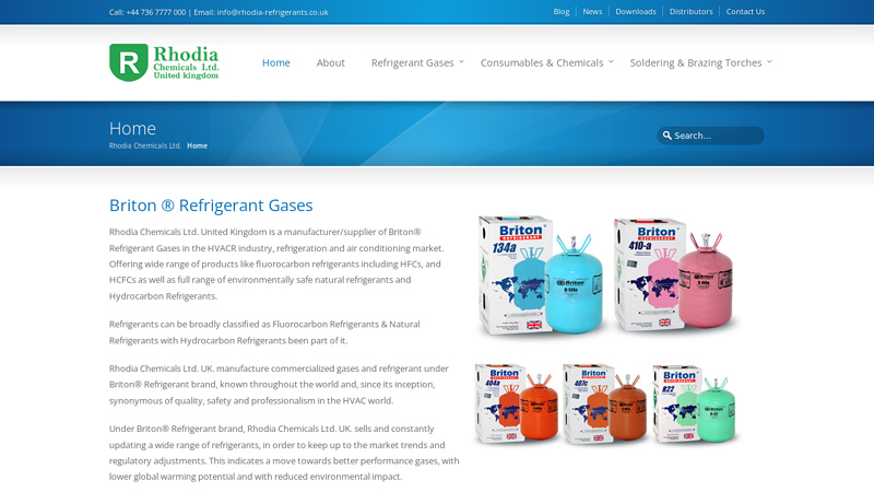 Briton Refrigerant Gases Supplier & Manufacturer - Rhodia Chemicals Ltd.