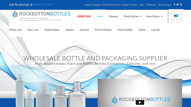 Wholesale Packaging Supplier | Rock Bottom / Packaging Company LLCC Rock Bottom Bottles / Packaging Company LLC; Wholesale Packaging Supplier | Rock Bottom / Packaging Company LLC | Rock Bottom Bottles / Packaging Company LLC; Wholesale Packaging Supplier | Rock Bottom / Packaging Company LLC