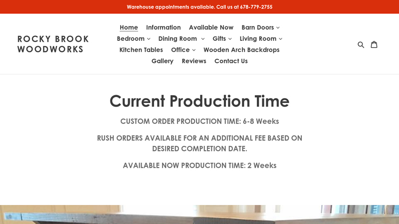 Rocky Brook Woodworks - Custom handmade farmhouse furniture in Georgia