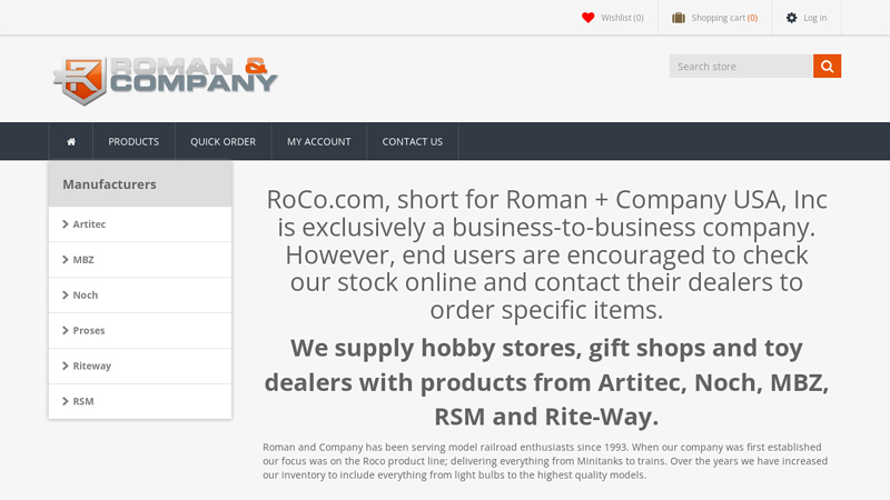 RoCo USA, Inc. Bringing Top of the Line Trains to North America