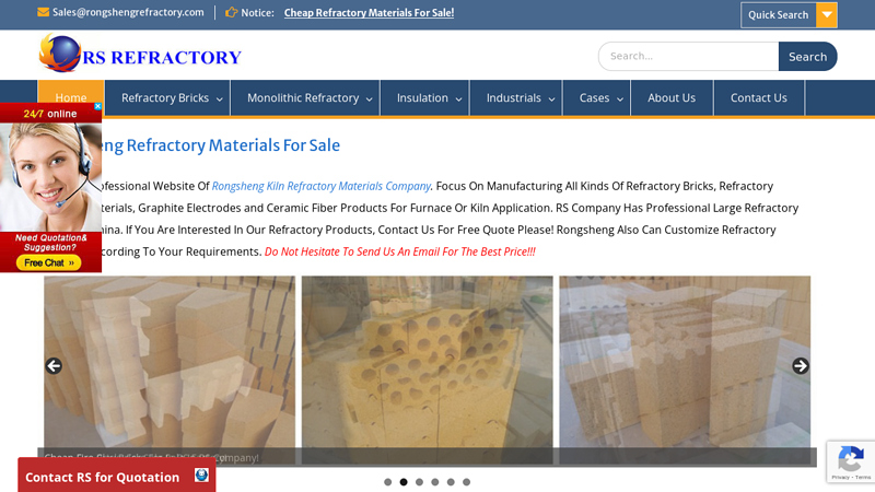 Refractory Materials For Sale Cheap - Rongsheng Refractory Company