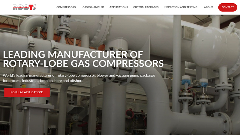 Manufacturer of Rotary-Lobe Gas Compressors - Roots Systems