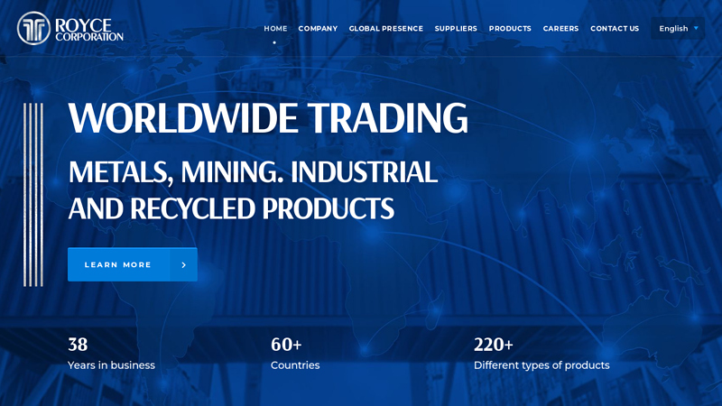Royce Corporation | Worldwide Trading | Metals, Mining, Recycled Product