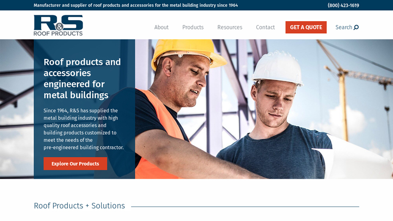 Metal Building Roof Products | R&S Manufacturing and Sales
