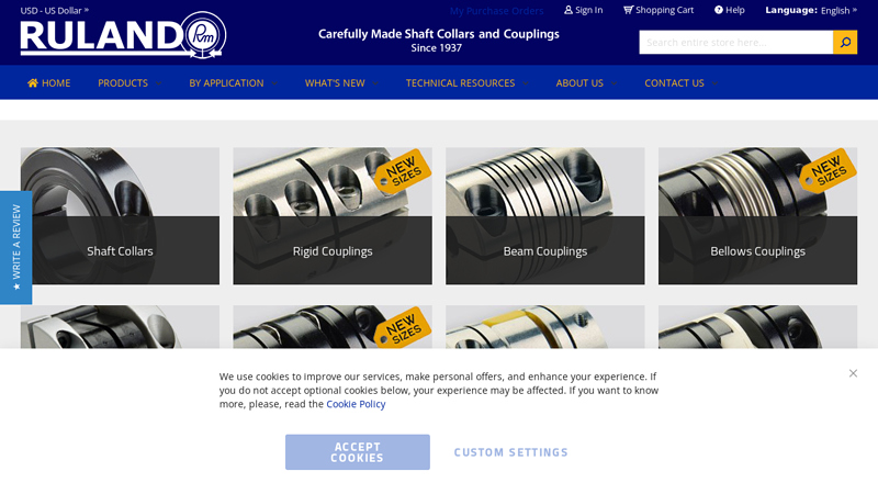 Shaft Collar, Rigid Coupling & Flexible Shaft Coupling Manufacturer | Ruland