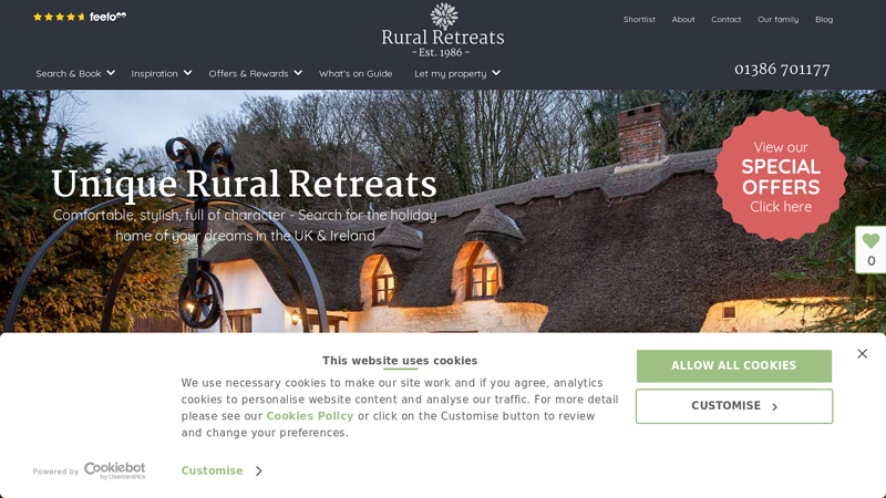 Rural Retreats: Over 970 Idyllic Holiday Cottages in the UK
