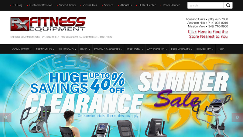 RX Fitness Equipment | Exercise Equipment Store C Gym Equipment C Thousand Oaks ? Anaheim Hills ? Mission Viejo