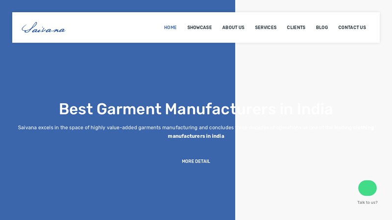 Saivana Garments - Best garment manufacturers in india
