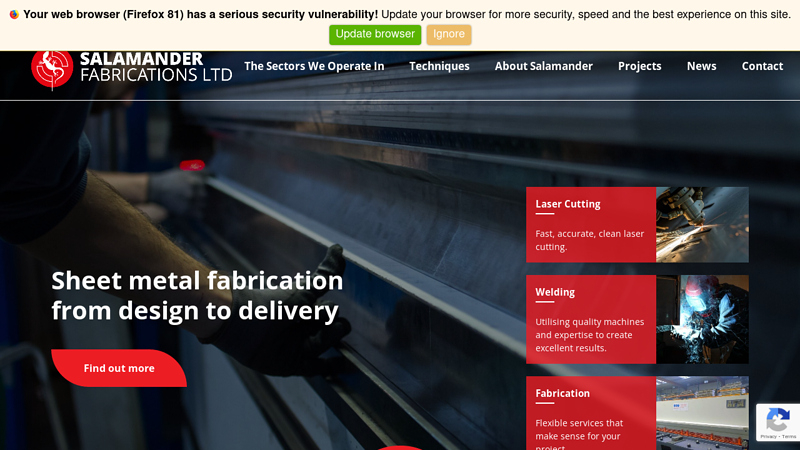 Sheet Metal Experts | Salamander Fabrication Services