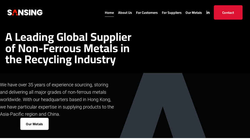 Sansing - Global Supplier of Non-Ferrous Metals in the Recycling Industry
