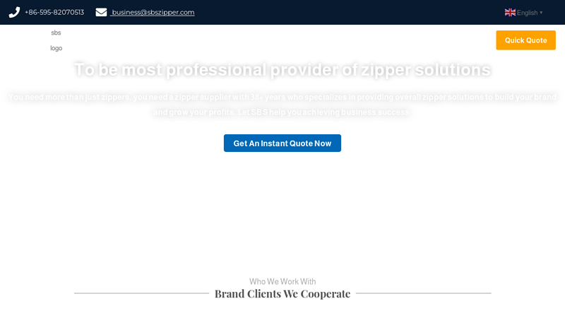 Zipper Manufacturer/Supplier in China over 38 Years | SBS Zipper