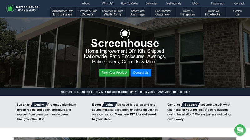 Screen Enclosures, Screenwall Systems, Patio Covers, Awnings & More.