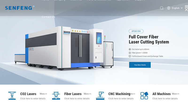 CO2 laser cutting machine, Fiber metal laser cutter machine, Laser welding machine, Laser cleaning machine C Senfeng Laser USA