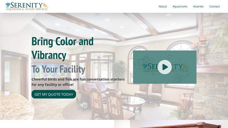 Serenity Aquarium & Aviary Services | Local Service Nationwide