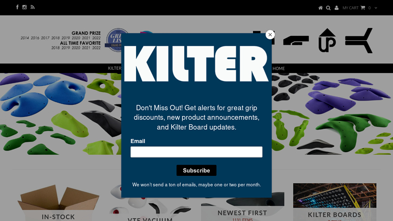 Kilter // Urban Plastix // Indoor Rock Gym Climbing Holds C Setter Closet