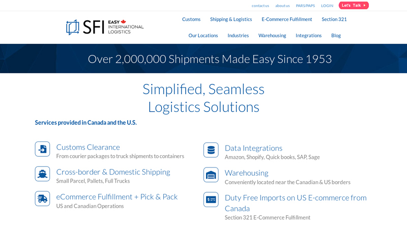 Logistics Solutions | Customs Clearance | SFI