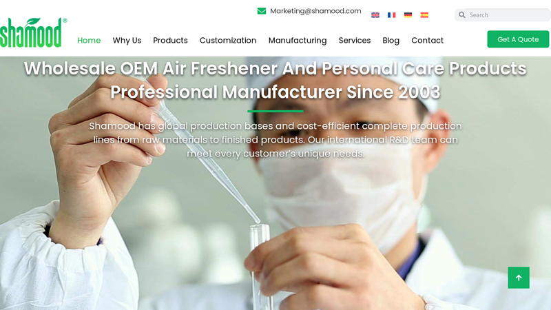 Best China Wholesale OEM Car Air Fresheners and Personal Care Products Since 2003 - Shamood