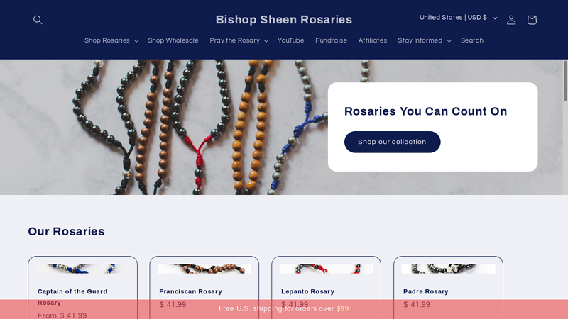 Rosaries You Can Count On | Lifetime Warranty C Bishop Sheen Rosaries