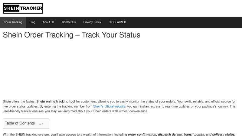 Shein Order Tracking - Track Package Status