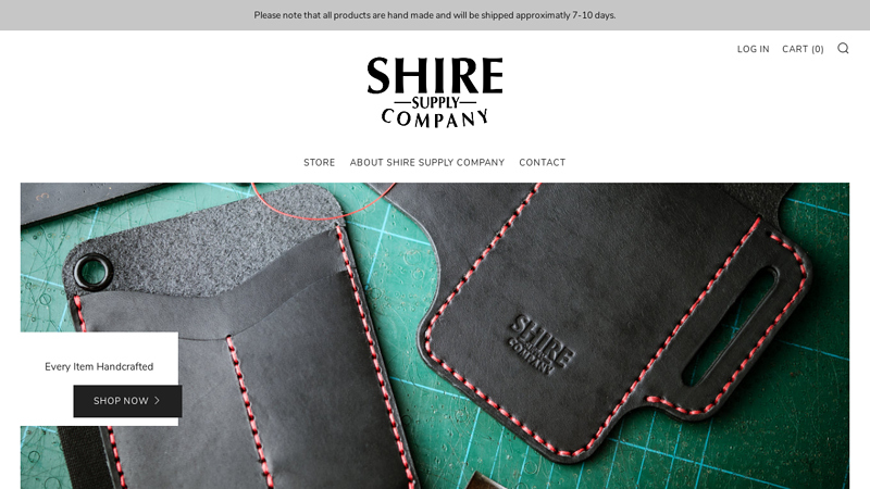 Shire Supply Company - Handcrafted UK made leather accessories. C SHIRE SUPPLY COMPANY