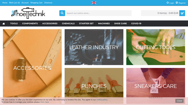 Shoemakers and leather goods supply - ShoeTechnik.com