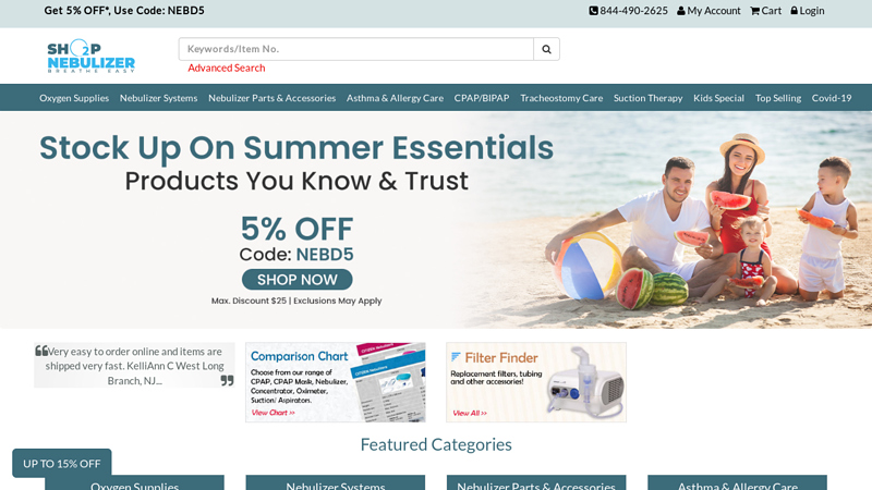 Buy Nebulizers & Oxygen Supplies Online - ShopNebulizer.com