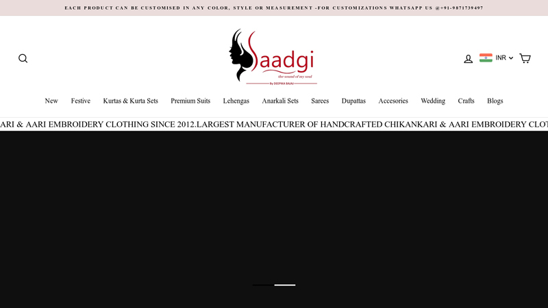 Saadgi | Buy Luxury Handcrafted Chikankari & Intricate embroideries C SAADGI