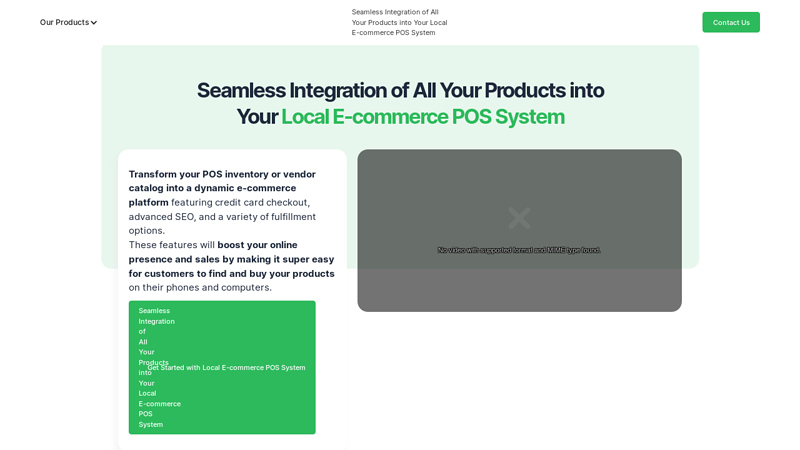 Local E-Commerce Services | Integrate All of Your Products into Your Local E-commerce POS System