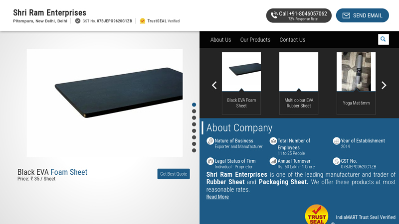 Shri Ram Enterprises, New Delhi - Manufacturer of EVA Sheet and EVA Foam Sheet