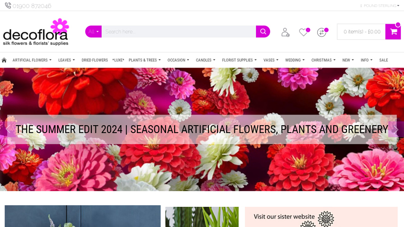 Artificial Flowers UK | Silk Flowers Decoflora