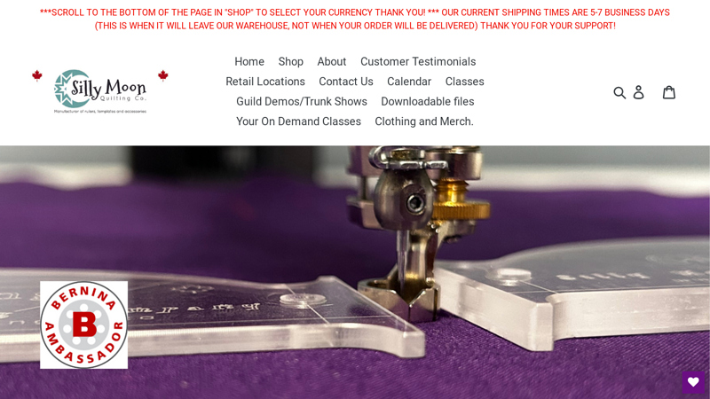 Silly Moon Quilting Co. - Manufacturer of Rulers and Accessories C Silly Moon Quilting Company