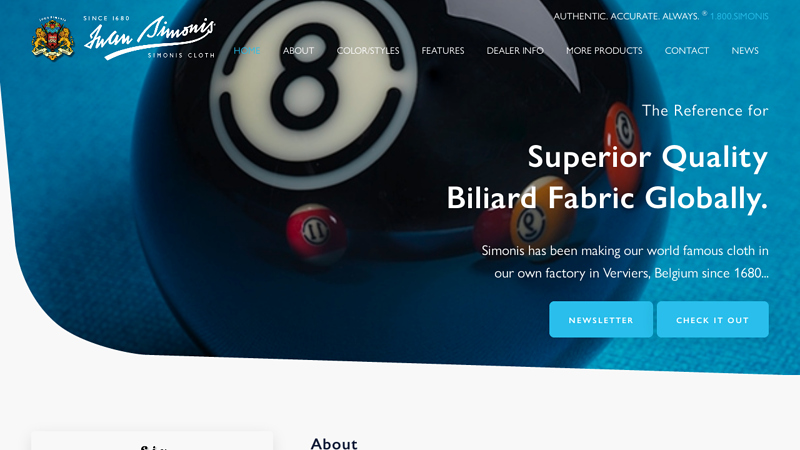 Superior Quality Billiard Fabric - Simonis Cloth