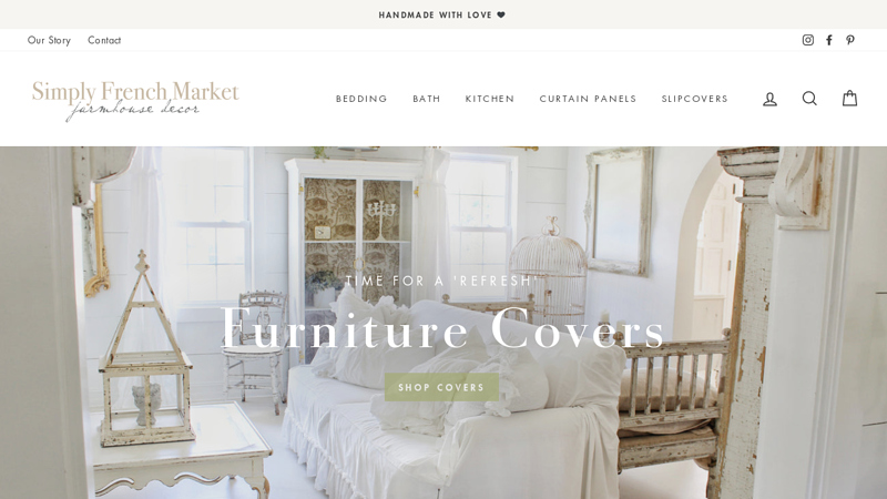 Shabby Chic Farmhouse Bedding | Farmhouse decor C Simply French Market