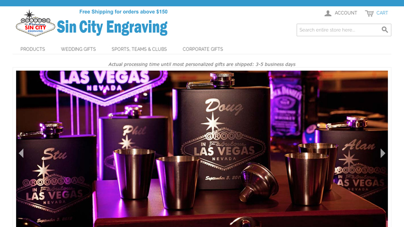 Personalized Gifts | Groomsmen & Wedding Gifts | SinCityEngraving