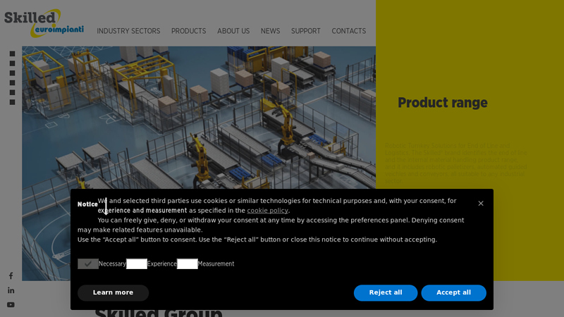 Skilled Group - Robotic turnkey solutions for end of line and logistics