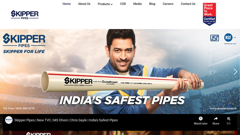 Best PVC Pipe Manufacturers in India - Skipper Pipes
