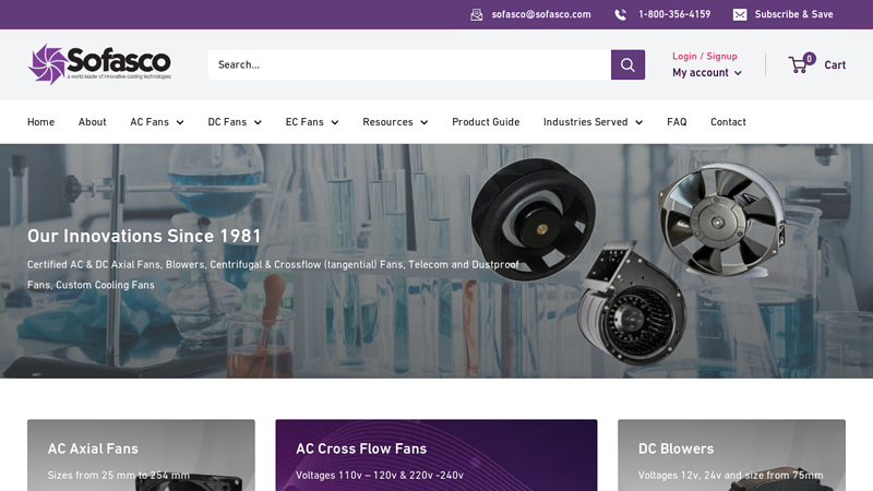 Electronic Cooling Fans | Industrial Blowers C Sofasco Fans