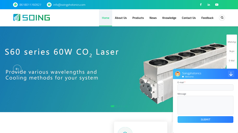 SOING Photonics: China Leading Galvo Scanner & RF CO2 Laser Supplier