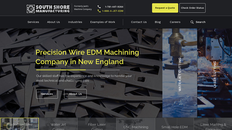 South Shore Manufacturing | Precision Machining Services | Wire EDM