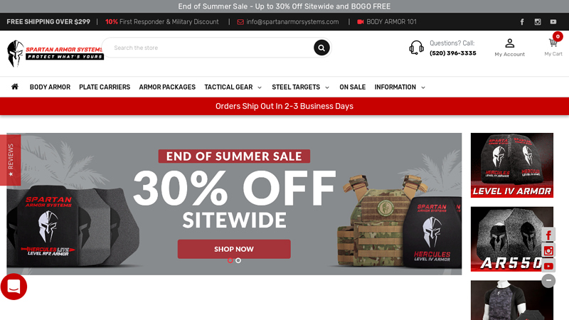 Body Armor, Ballistic Plates & Tactical Gear | Spartan Armor Systems