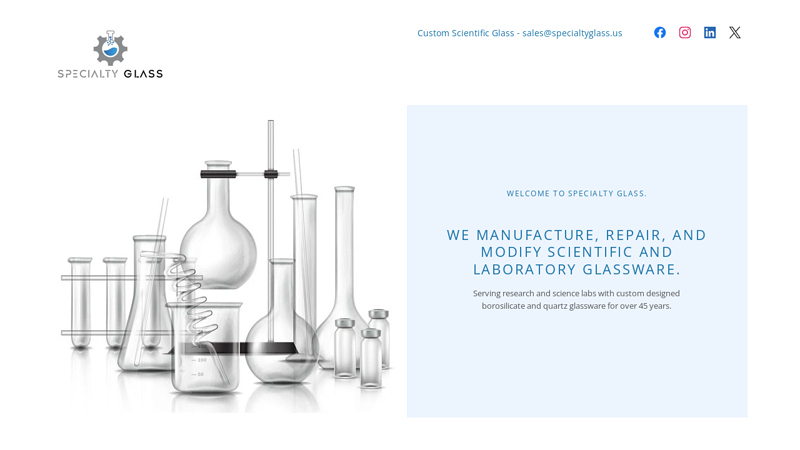 We Manufacture, Repair and Modify Scientific and Laboratory Glassware.