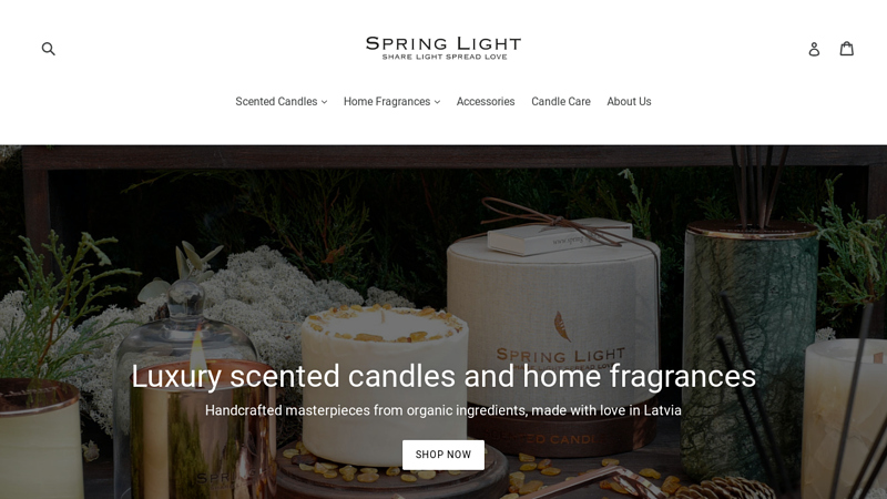 Spring Light Handcrafted Scented Candles C SPRING LIGHT