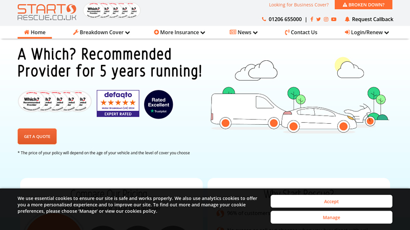 Breakdown Cover I Car Breakdown Cover & UK Wide Recovery | startrescue.co.uk
