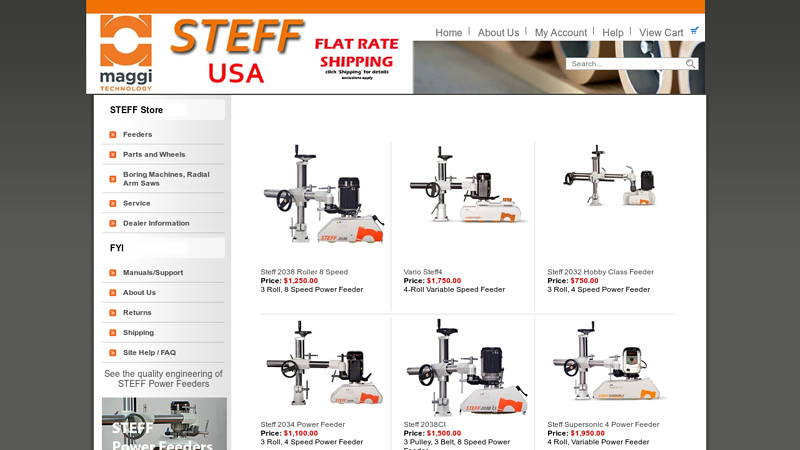 Steff and Maggi Importer for all your feeder and boring machine needs, including parts and wheels