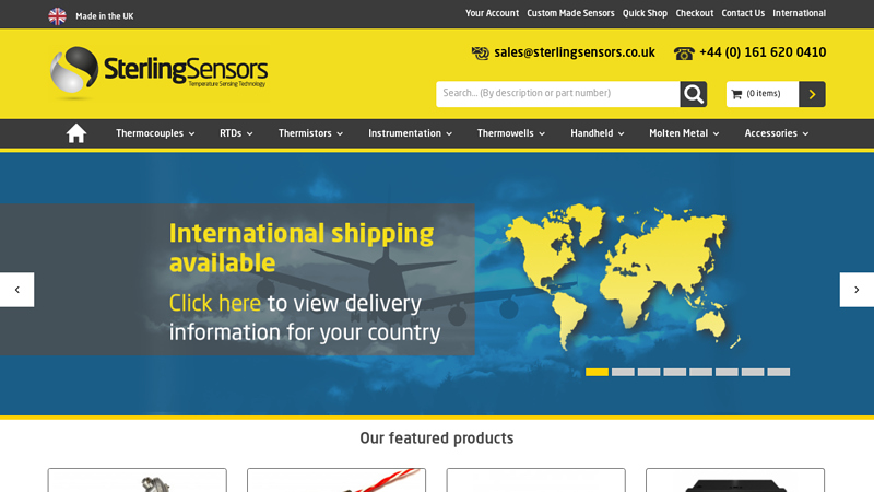 Sterling Sensors UK LTD | Thermocouples, RTD Sensors, Thermistors, Instrumentation, Temperature Sensors
