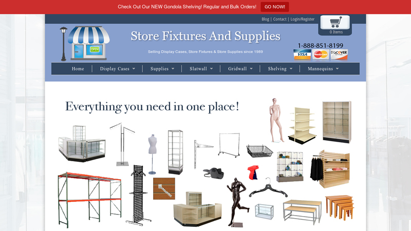 Shop Retail Display Cases, Store Supplies & Store Fixtures