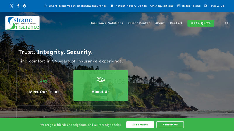 Strand Insurance - Since 1925 - Personal & Business - WA, OR
