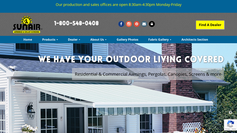 Retractable Awning, Pergola & Screens Nationwide | Sunair Awning