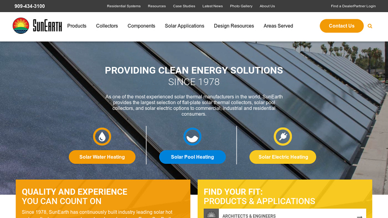 Solar Thermal Manufacturers - Solar Hot Water Heating Systems | SunEarth